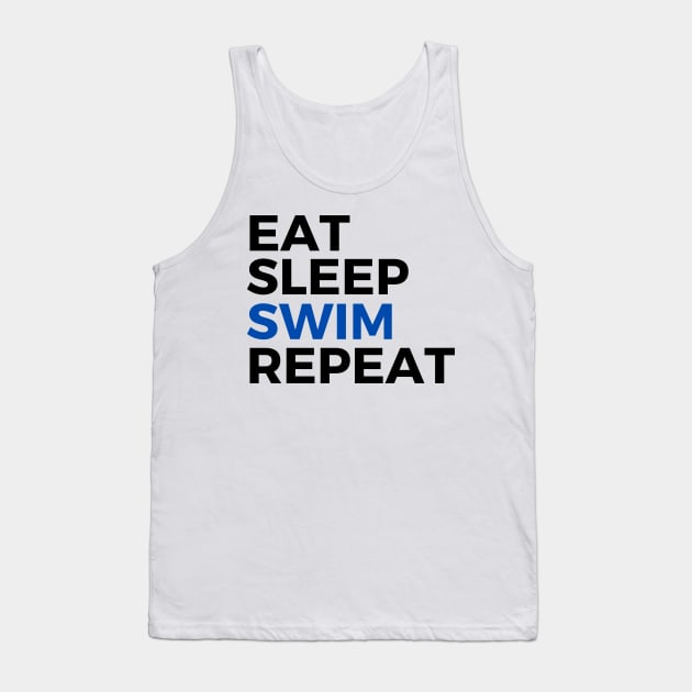 Eat Sleep Swim Tank Top by stickersbyjori